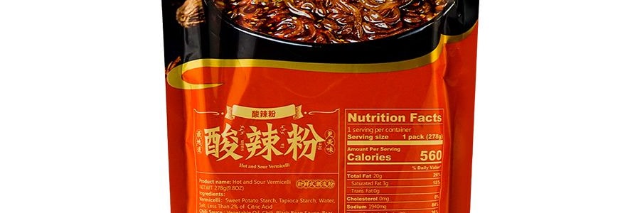 與美 酸辣粉 宵夜速食紅薯粉絲 278g