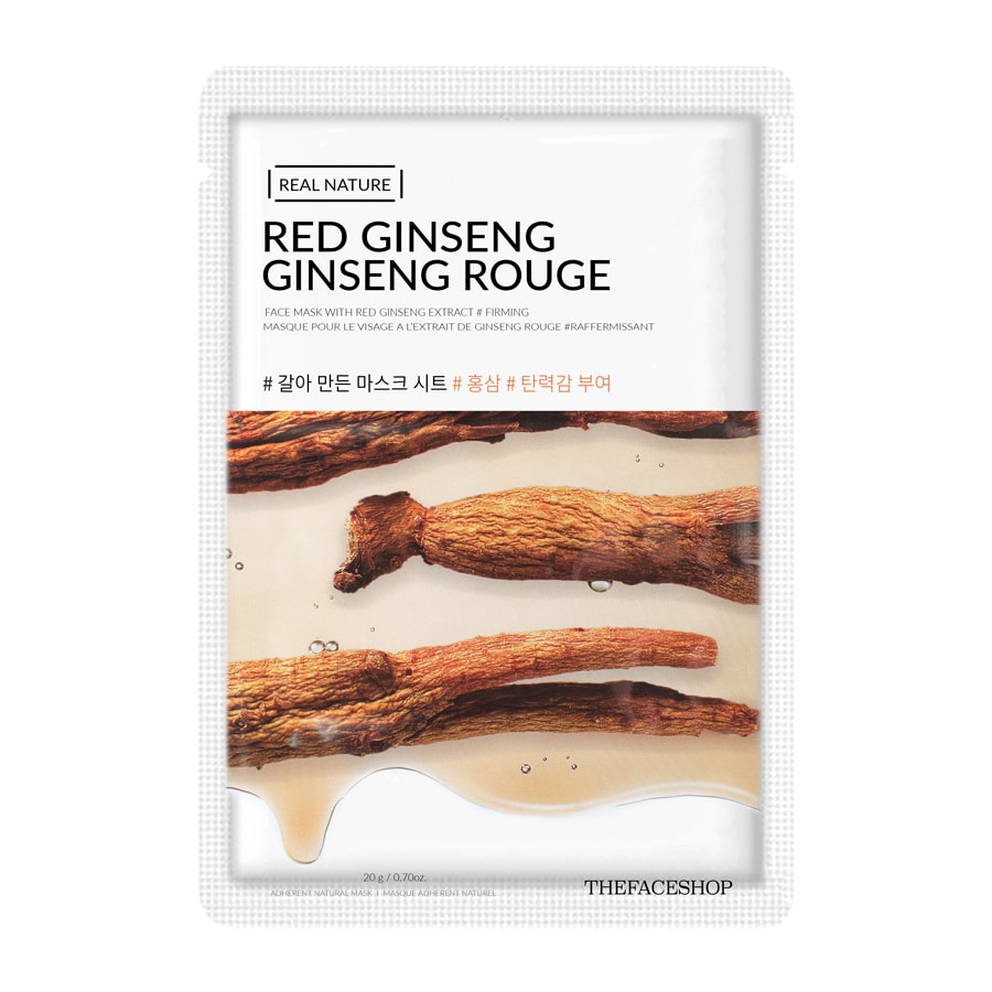 THE FACE SHOP Real Nature Red Ginseng- Ginseng Rouge 1Sheet