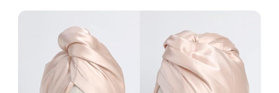 PANVIN盤易 乾髮帽 速乾科技時尚雙層強吸水 絲綢緞面禮盒 #香檳粉【嬰兒級7A抑菌】