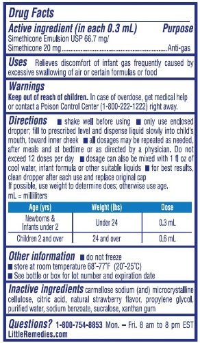 Infants and Children Tummy Relief Drops Natural Berry Flavor .5 Ounce
