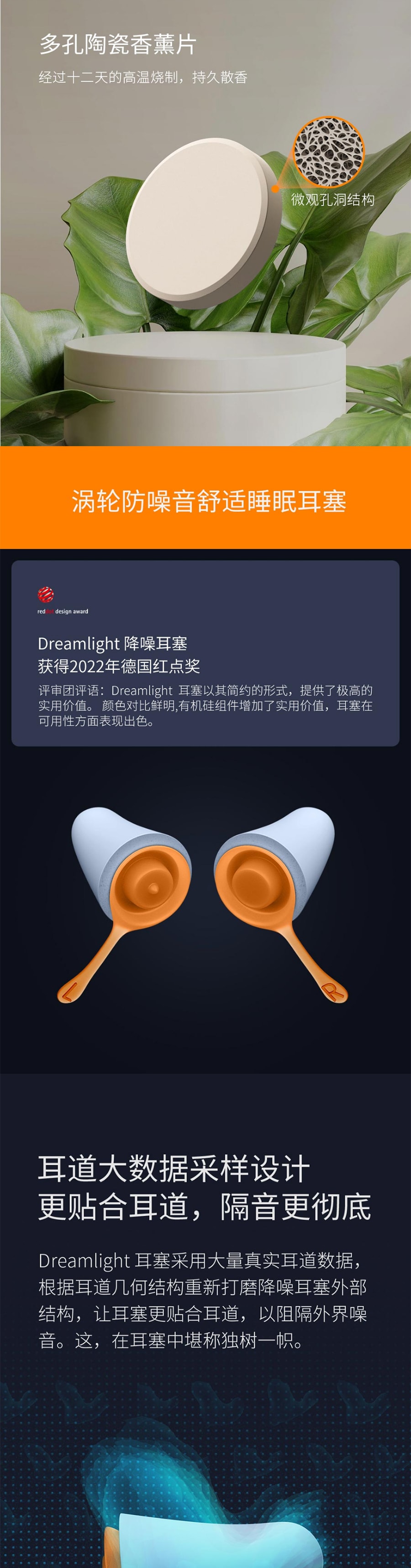【中国直邮】小米有品Dreamlight零压眼罩降噪耳塞休憩充能套装 普通版 灰色