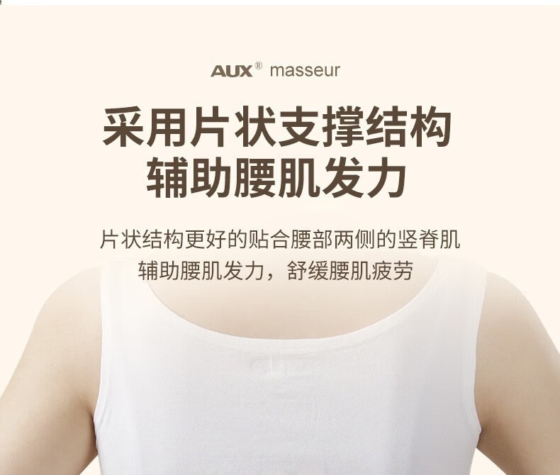 【中國直郵】奧克斯 腰部按摩儀保暖熱敷護腰帶發熱揉捏無線腰部2024年 灰色
