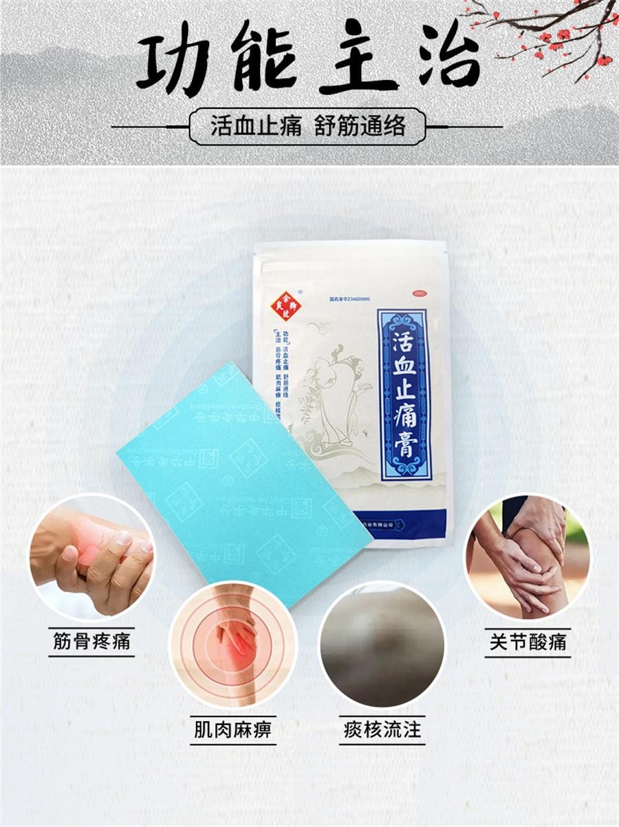 Blood-activating and Pain-relieving ointment 10 patches per box