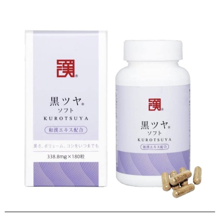 【日本直郵】日本和漢WAKAN KUROTSUYA 黑髮靈 滋養保養頭髮黑髮健康美容 強韌髮質 180粒