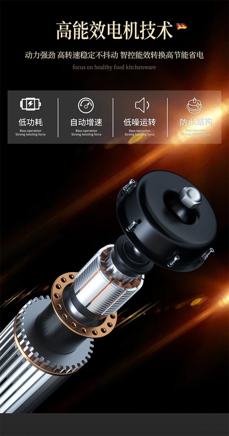 【中国直邮】  德铂仕 电动研磨器家用胡椒研磨器磨豆器便携无线咖啡豆研磨器 白色 1个装