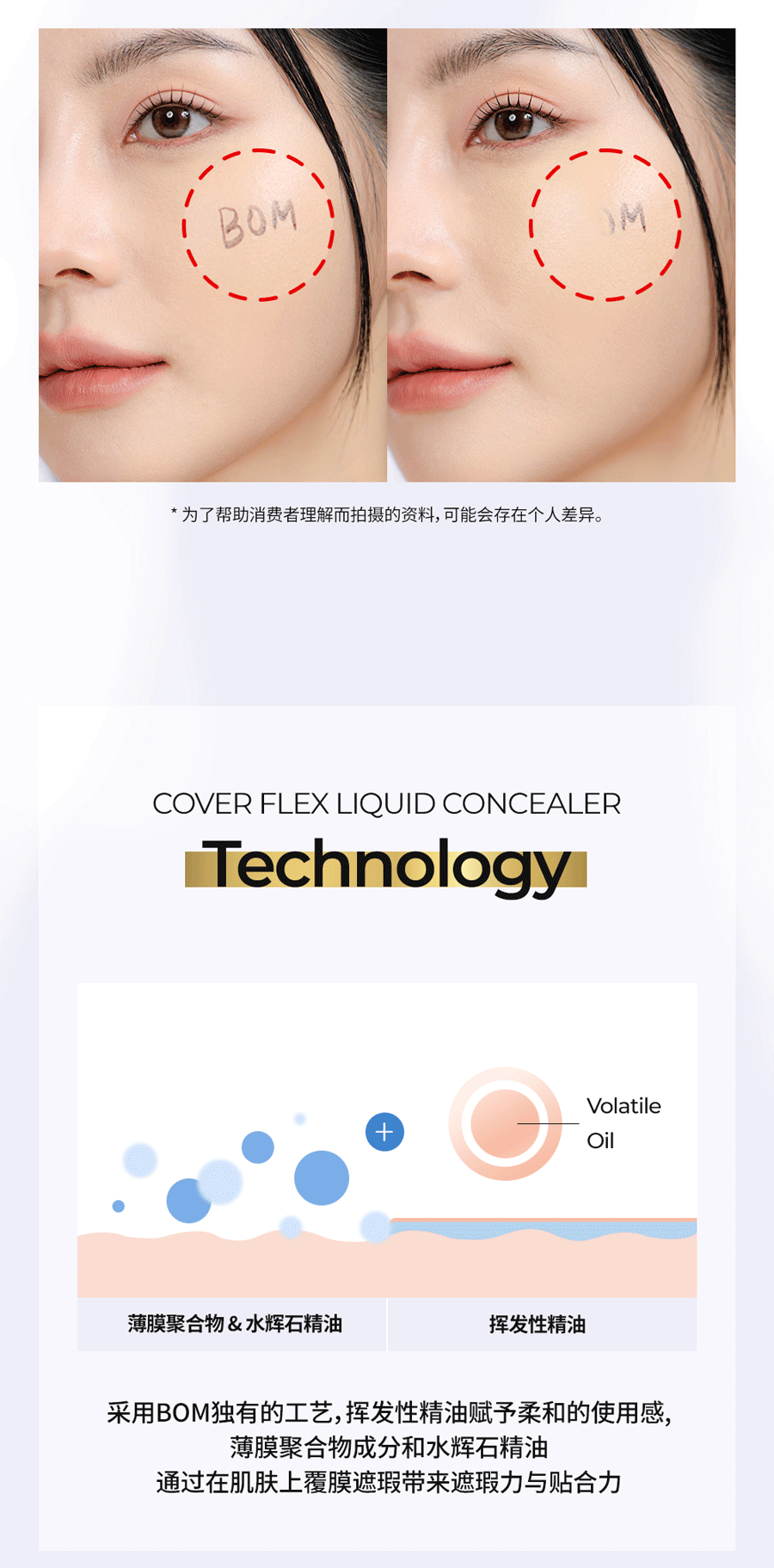  韩国 BOM 轻柔遮瑕膏 水润遮瑕 隐秘毛孔 不卡纹 焕亮肌肤 21# 自然白5.5g