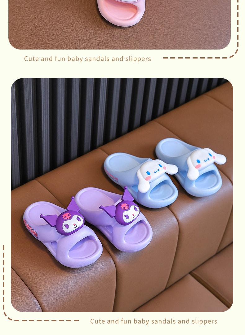 【中國直郵】SANRIO 三麗鷗夏季兒童拖鞋 外穿可愛室內居家浴室洗澡防滑拖鞋-美樂蒂 My Melody 26-27碼 1雙*|預計到達時間3-4週