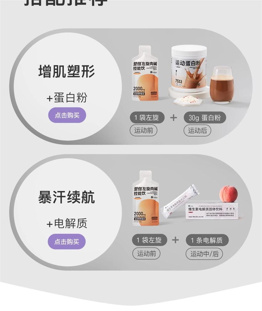 【中国直邮】 Keep 塑燃左旋肉碱控能运动饮料 百香果0脂0糖健身健康饮品 840g/盒