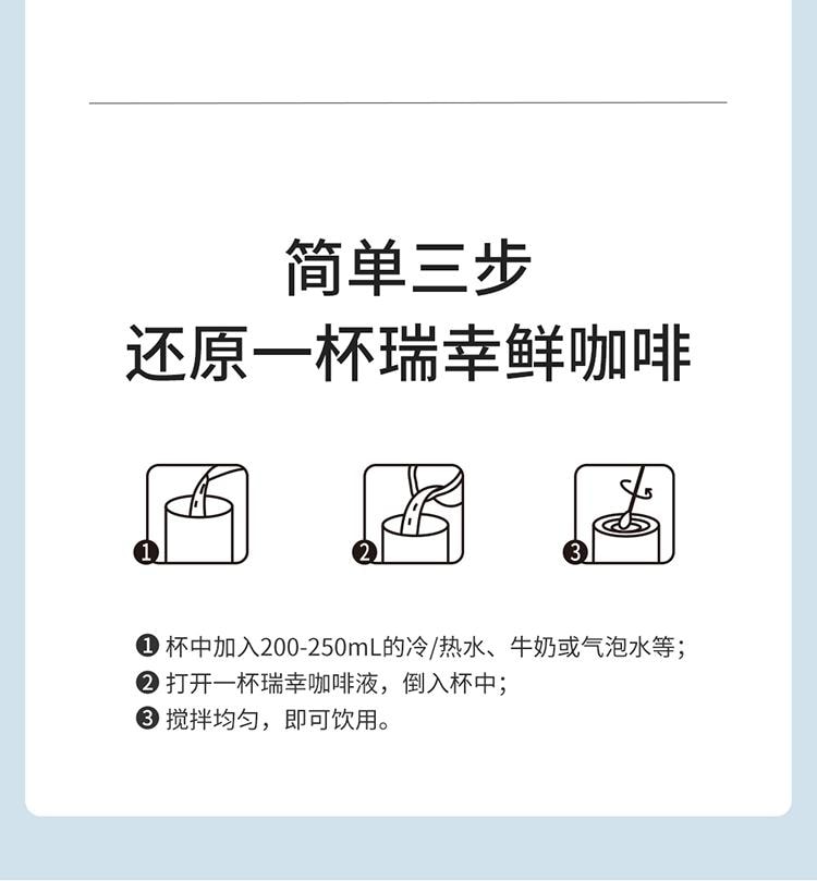 【中國直郵】 瑞幸咖啡 經典系列濃縮咖啡液 義式黑卡 0糖0脂 堅果奶油可可風味 18ml*8盒