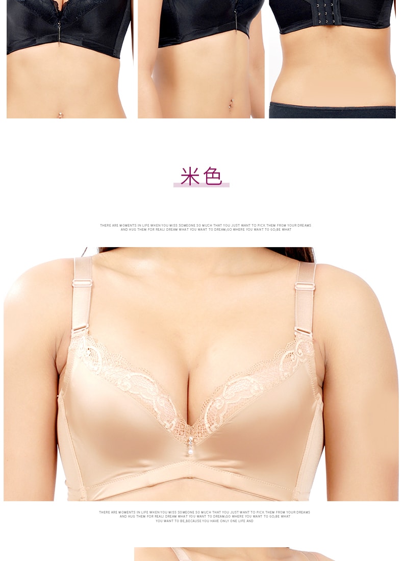 美国 BRADORIA 聚拢光面调整型文胸 紫色 95E #11188