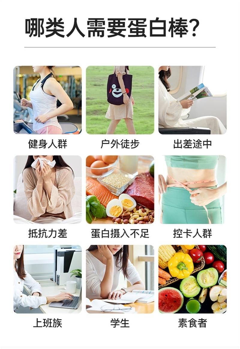 【中國直郵】 蘇晴子 蛋白棒-可可榛子口味 代餐高蛋白營養飽腹能量棒0減低無蔗糖抗餓脂卡 150g/盒