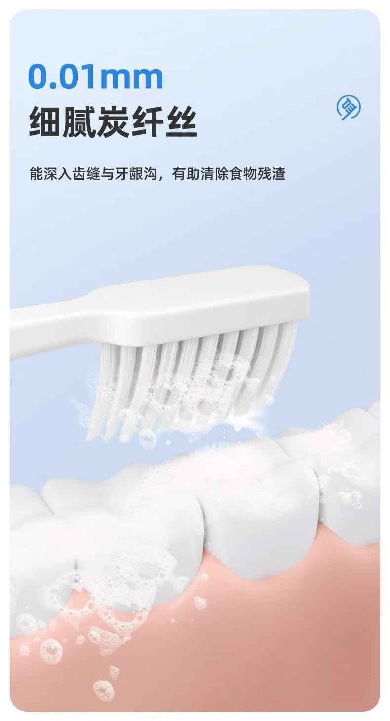 甄选好物 黄蓝牙刷男女情侣专用双面清洁两用宽头软毛牙刷2只