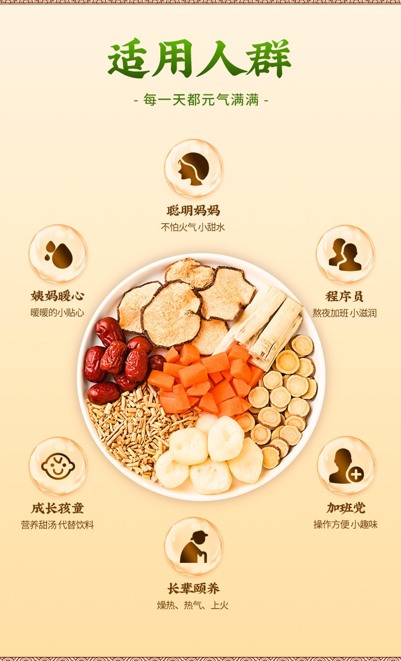 【中国直邮】北京同仁堂  竹蔗茅根雪梨茶儿童马蹄水广式小吊梨汤糖水  120g/盒