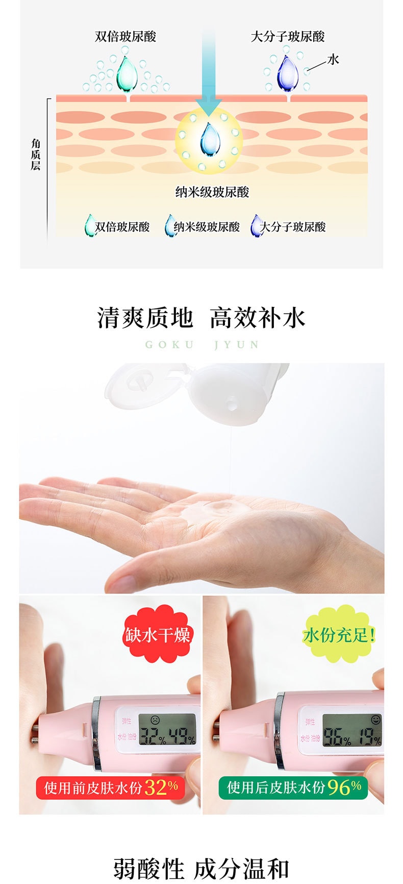 日本曼秀雷敦肌研 极润保湿化妆水玻尿酸  替换装 170ml 清爽型