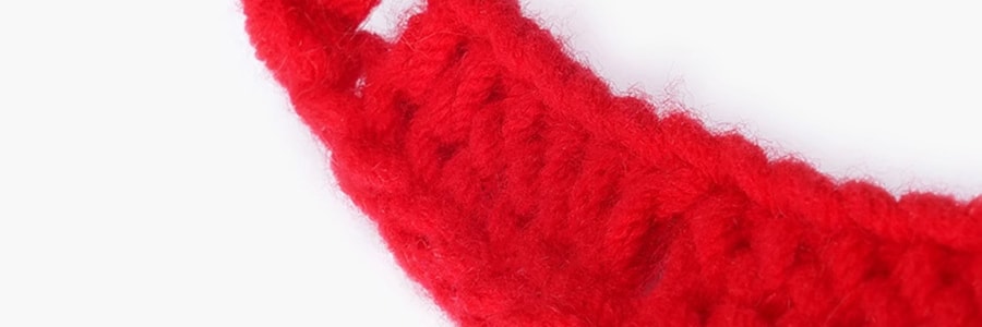 ZEZE 紅色毛線鈴鐺叮噹項圈 貓狗寵物飾品