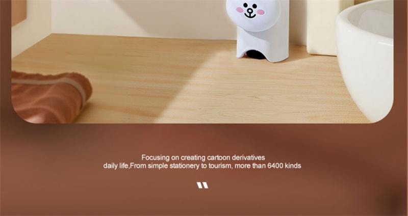 【中国直邮】 日本 LINE FRIENDS 布朗熊桌面迷你小型拖把免手洗可旋转拖布 小拖把1个