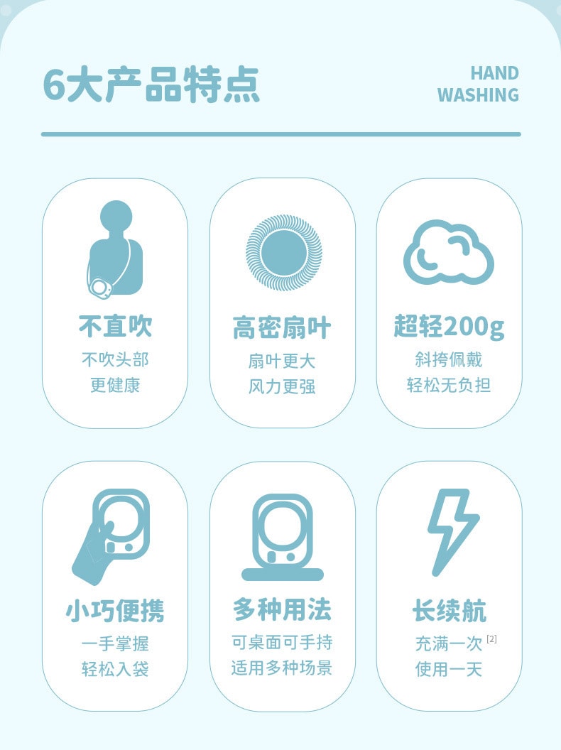 【中國直郵】三麗鷗 兒童斜背掛脖子風扇迷你便攜式隨身學生宿舍靜音神器 大耳狗
