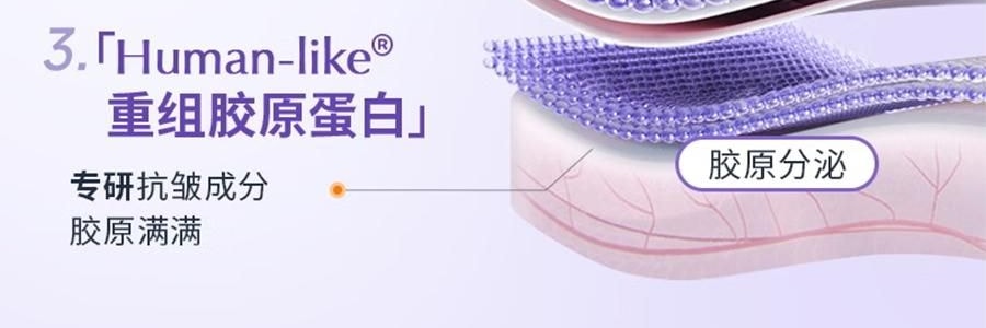 COLLGENE可丽金 胶原大膜Human-like王重组胶原蛋白抗皱紧致面膜 赋能珍萃紧致驻颜面膜 3g*20杯 清爽版 改善熬夜脸 光滑弹性