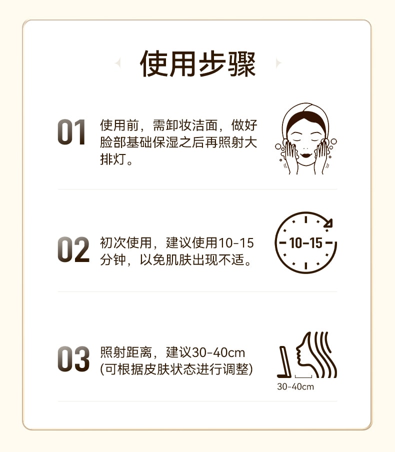 中國Droe大排燈家用美容儀臉部祛痘美白光子嫩膚面膜儀 白色 1件