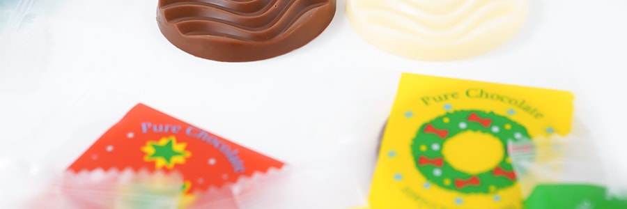 日本ROYCE若翼族 波浪形双拼巧克力礼盒 40枚【圣诞限定】【牛奶巧克力+白巧克力】
