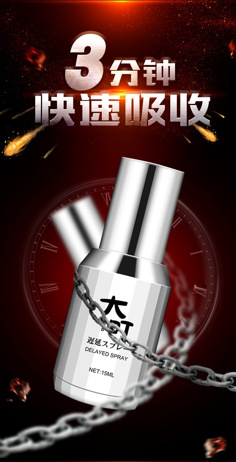 【中國直郵】 大町 新品 日本進口 延時噴劑 男士延時噴劑 15ml