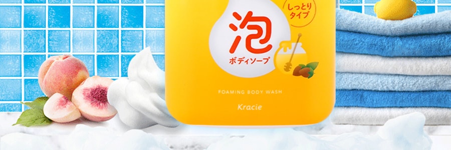 日本KRACIE嘉娜寶 NAIVE 蜂蜜荷荷巴油泡沫沐浴露 滋潤型 500ml