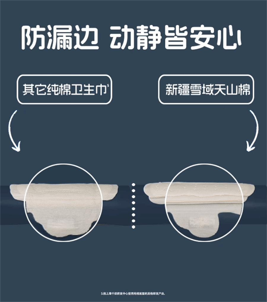 【中国直邮】 她研社 新疆纯棉卫生巾敏感肌夜用290mm*6片/包