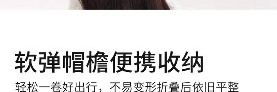 小野和子 防晒帽 遮阳帽 空顶帽  可折叠收纳便携帽子 黑色