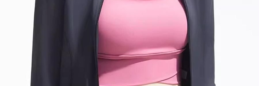 小野和子 防晒帽 遮阳帽 空顶帽  可折叠收纳便携帽子 黑色