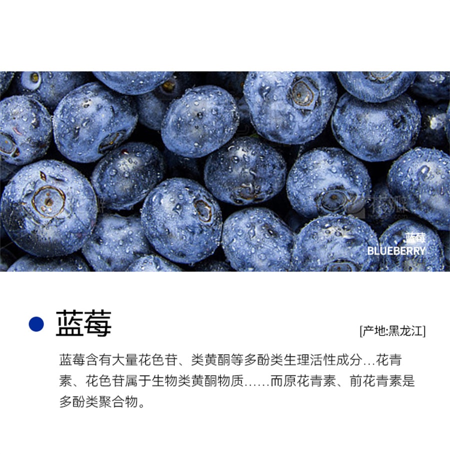 【中國直郵】 穀之優品 藍莓粉 莓果粉膳食纖維超級食物果蔬維生素C沖飲150g/盒
