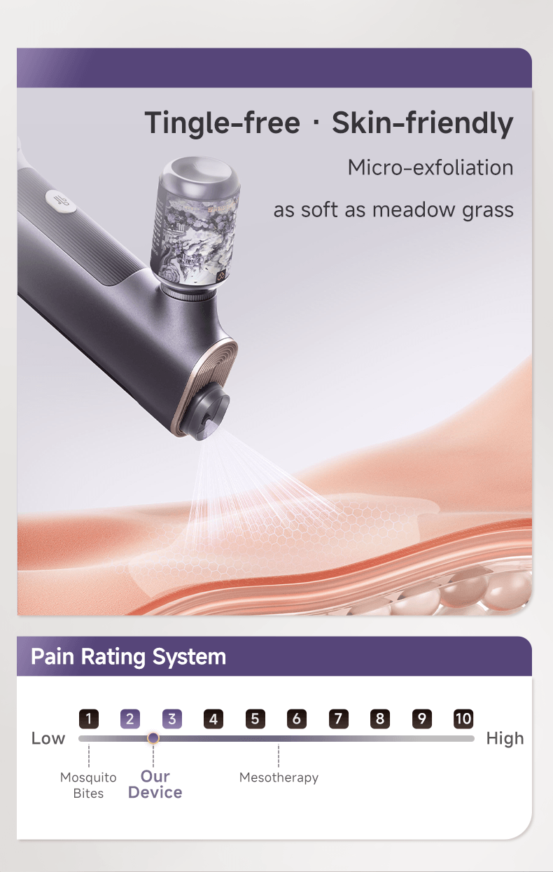  谷心 GX. 【贈送5瓶30ml純露】全美獨家新品首發 最新款雅灰紫居家無針水光砲小吊瓶水光儀 敏敏肌必備 美容儀器 1台 + 贈送5瓶30ml純露