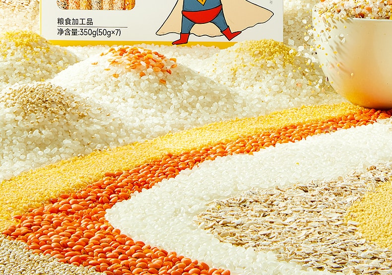 【中國直郵】窩小芽 一週米 胚芽米營養米糊粥 五穀雜糧燕麥粥 350g/盒(7天營養不重樣)