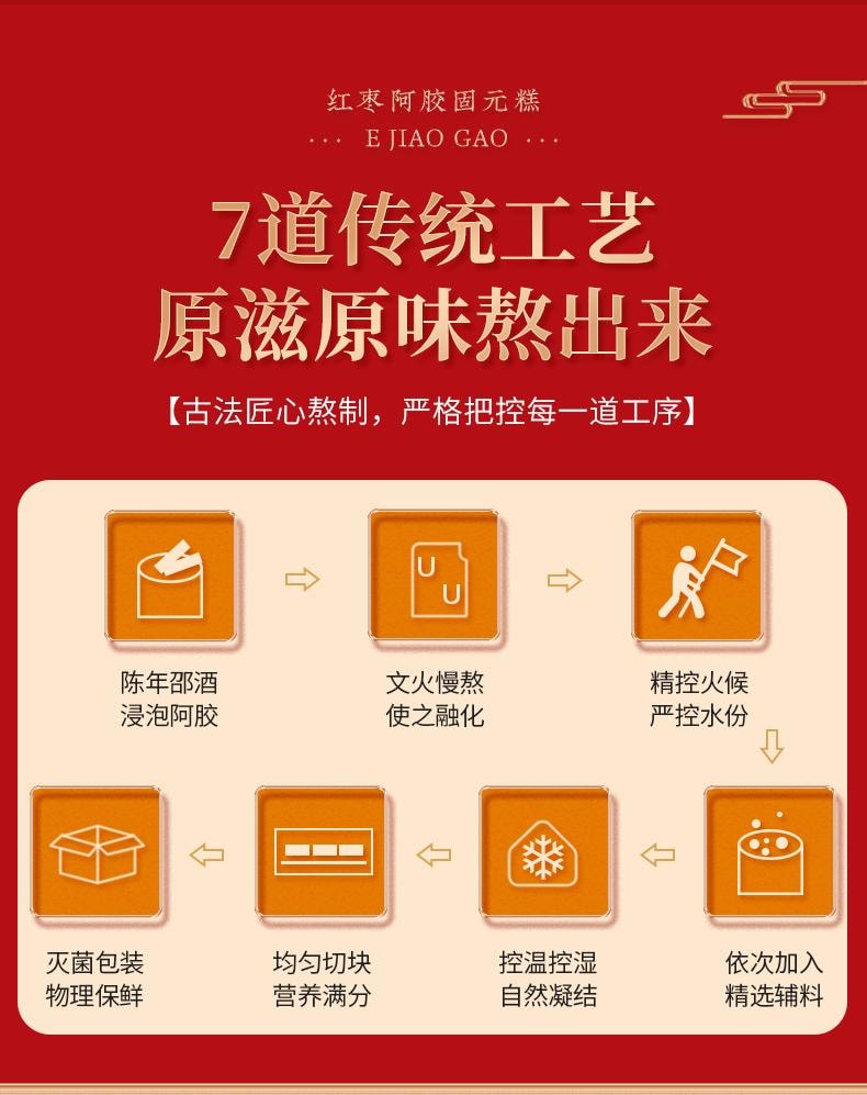 Miss You Ejiao   Cake 180g Gift Box - Nourishes Blood and Qi 0 Added Solidifying Essence Cake