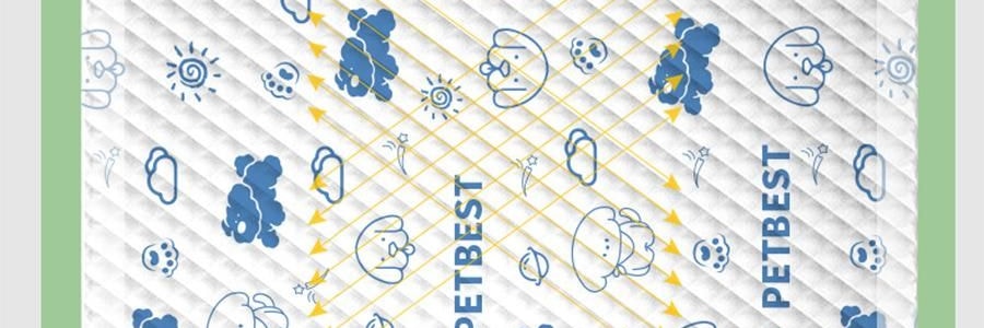 KIKOPALS Petbest系列 宠物厚实尿垫 带背胶可粘贴 宠物尿布 50p 45*60cm