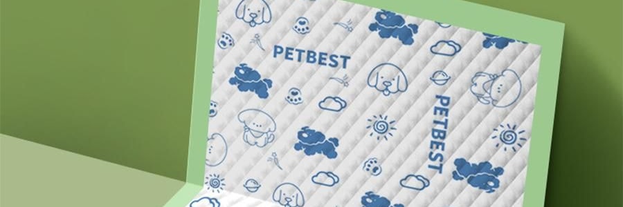 KIKOPALS Petbest系列 宠物厚实尿垫 带背胶可粘贴 宠物尿布 50p 45*60cm
