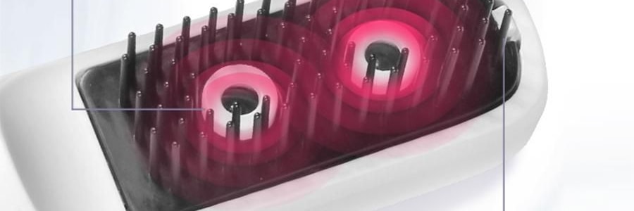 K·SKIN金稻 头皮按摩梳 防静电梳 负离子红光电动按摩梳子 护发防脱保健梳 KD3801 白色