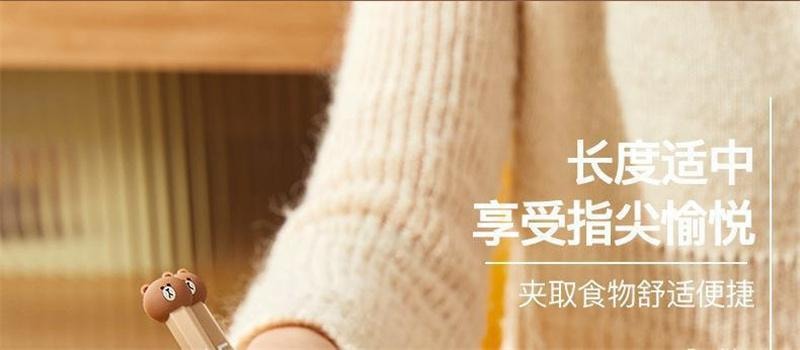 【中國直郵】 日本 LINE FRIENDS 韓式合金筷子高顏值筷子耐高溫防潮 1雙裝-SALLY款