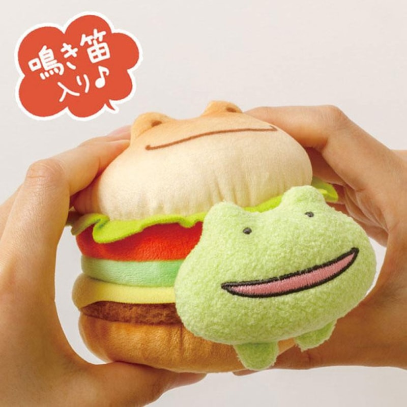 【日本直郵】San-X角落生物 青蛙漢堡 毛絨玩具