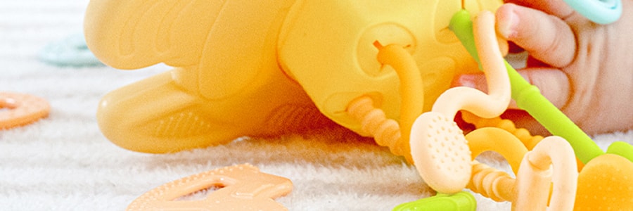 BEIENS貝恩施 手指拉拉樂 寶寶牙膠磨牙防吃手新生小月齡口慾期玩具 指尖早期教育遊戲