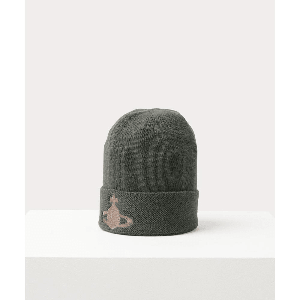 Vivienne Westwood  ニット帽 Vivienne Westwood ニット帽 ORB フラップ付ワッチ (Vivienne