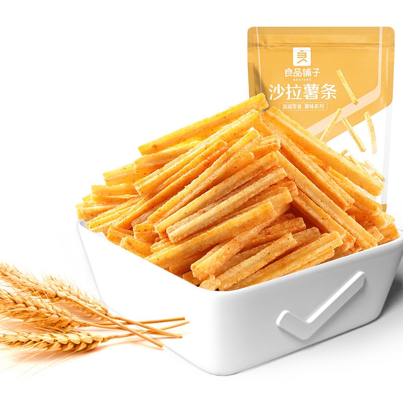 【中国直邮】良品铺子 沙拉薯条 薯片膨化零食小吃土豆条解馋小吃零食 140g/袋
