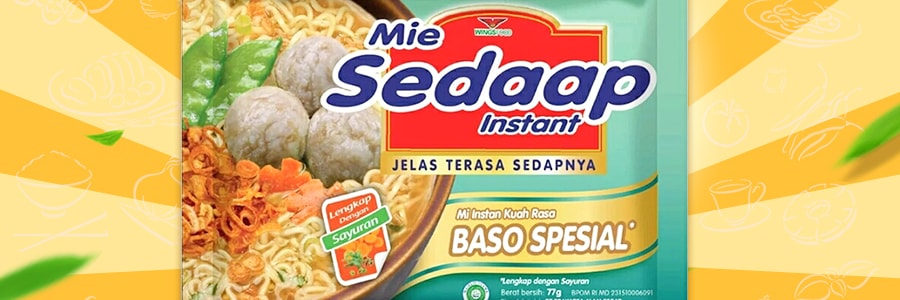 印尼SEDAAP喜達 肉丸乾撈麵 77g