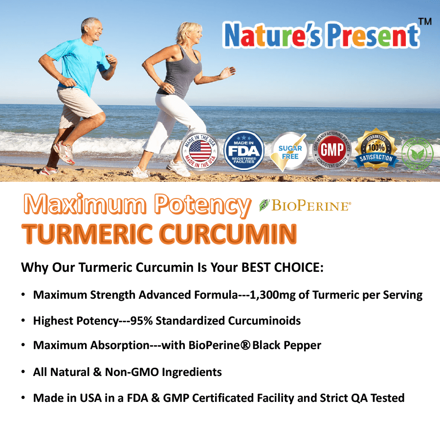 Turmeric Curcumin- Max Potency 95% Curcuminoids with BioPerine for Best Absorption-60 Capsules