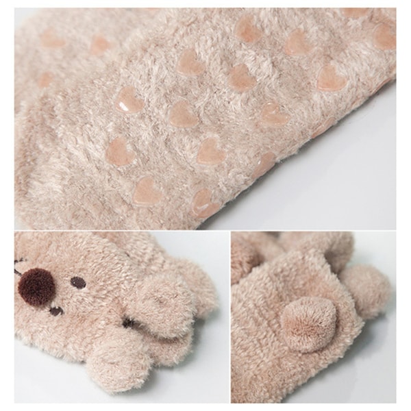 Home Bed Floor Socks for Girls Women Cute Animal Bear Thicken Warm Non-slip Socks 1 Pair
