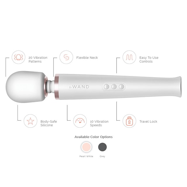 Rechargeable Vibrating Massager #PearlWhite