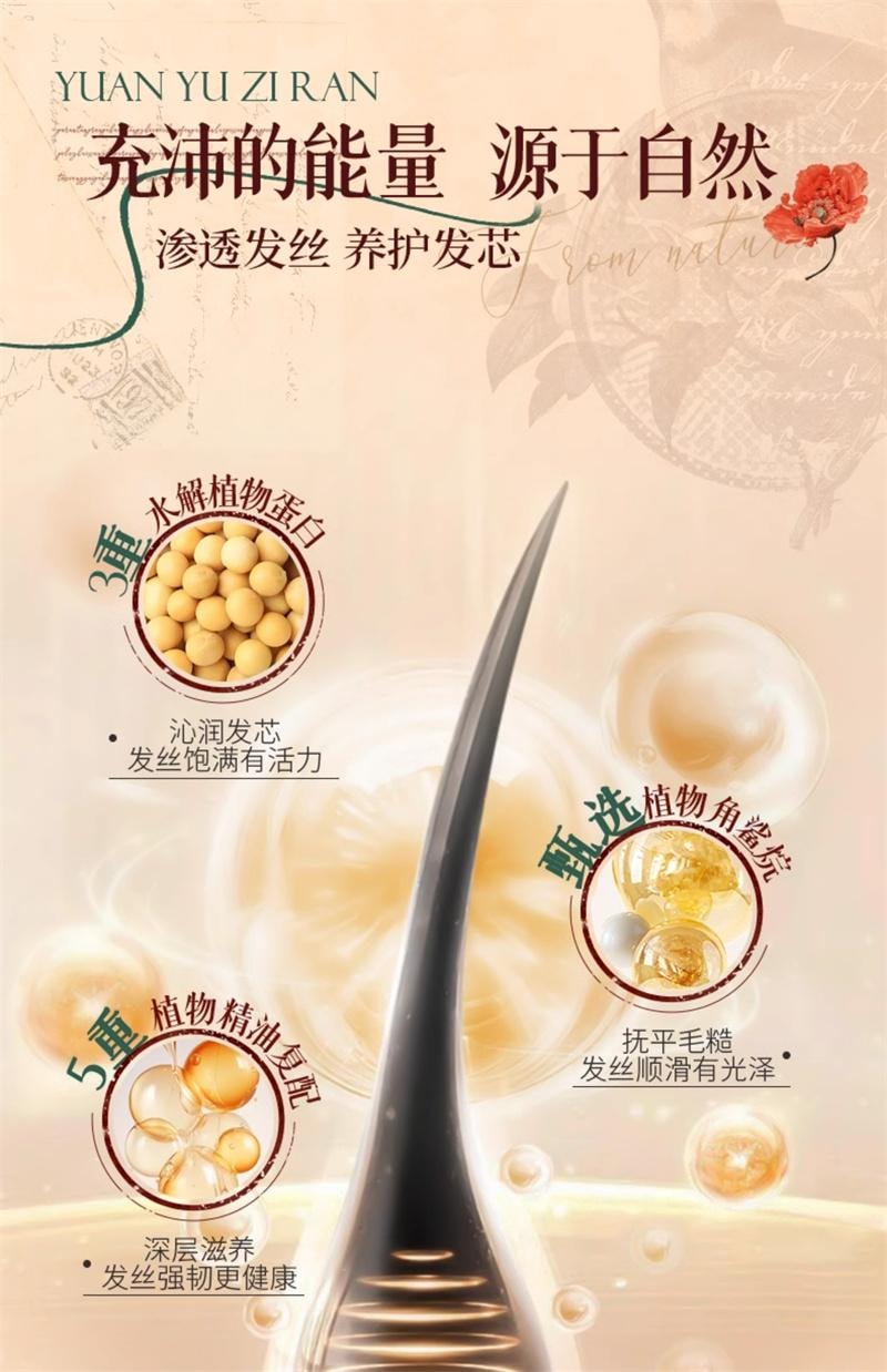 【中國直郵】 固然堂 護髮素 多肽角蛋白髮膜 修護乾枯補水順滑柔護髮素蛋白矯正 250g