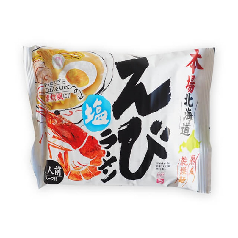 【日本直邮】日本藤原制面 北海道鲜虾盐味拉面 生面干燥 速食面 即食面  1人份