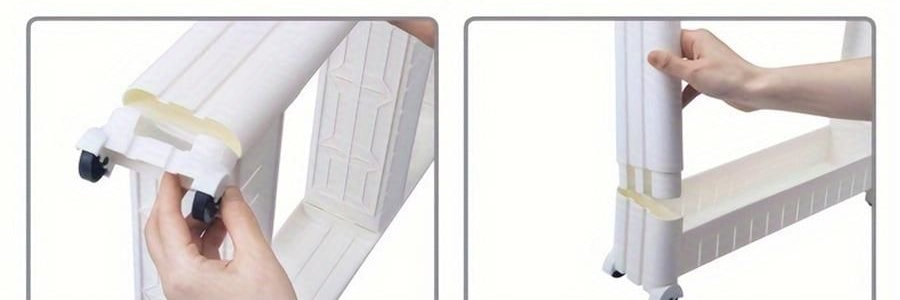 3層邊縫櫃夾縫櫃子 縫隙收納櫃 附輪子掛鉤 45×10×73cm