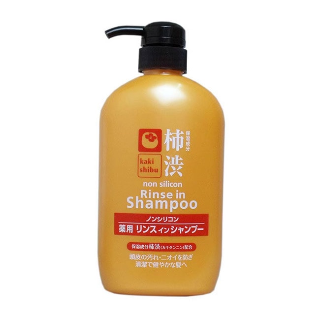 【日本直郵】KUMANOYUSHI熊野油脂 天然柿子油無矽油洗髮精 洗滌二合一 600ml