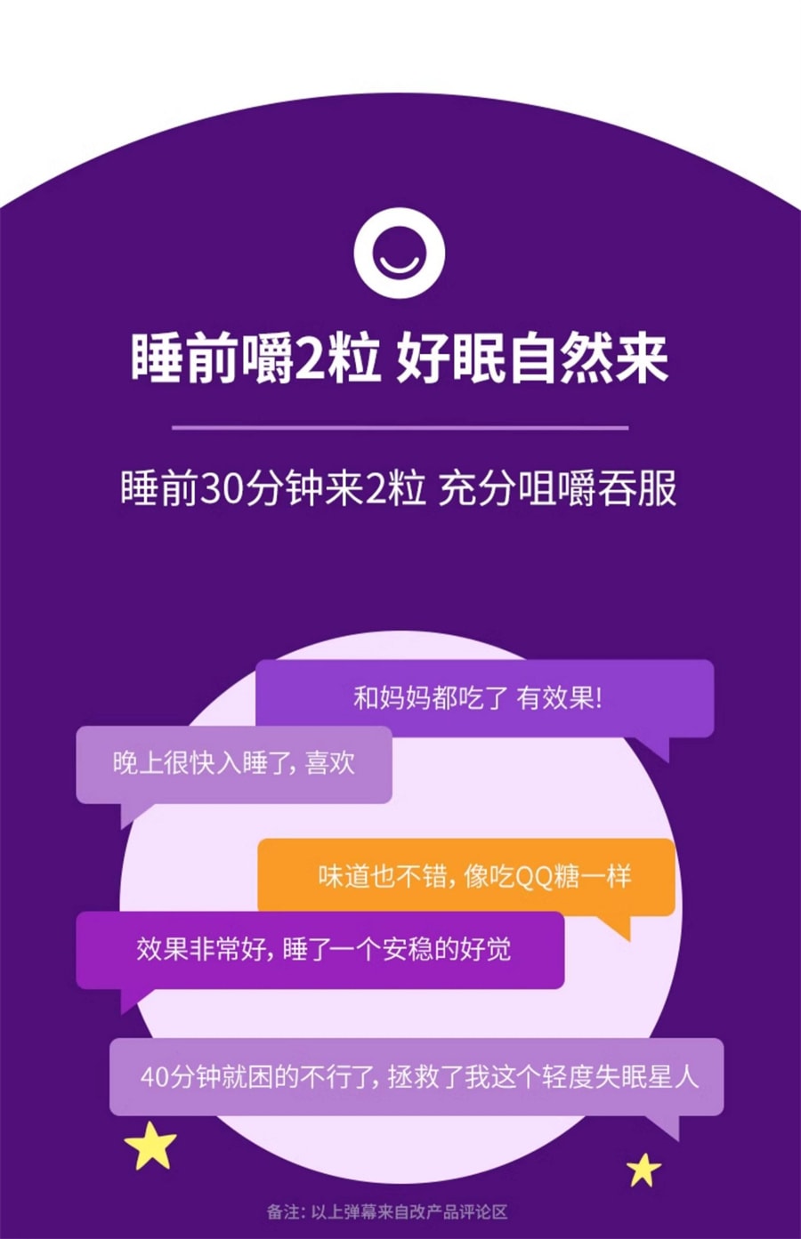 【中國直郵】OLLY 褪黑素軟糖安瓶睡眠sleepwell睡眠退黑色素 晚安糖3mg 50粒/瓶